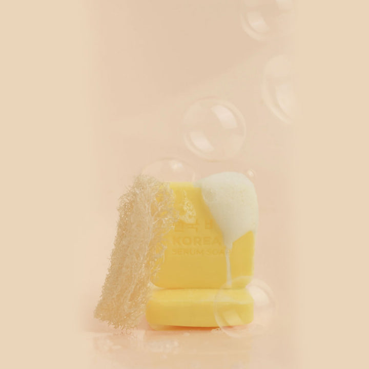 GREEN LABEL Korean Serum Soap Vitamin Day Face Bar - 3x60 gr - 60gr | غرين ليبل صابونة الوجه الكورية للعناية الصباحية - 3*60 غ