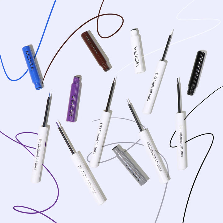 Moira Eye Catching Dip Liner Waterproof Brush - 2.5ml | مويرا آيلاينر مقاوم للماء بفرشاة دقيقة - 2.5 مل