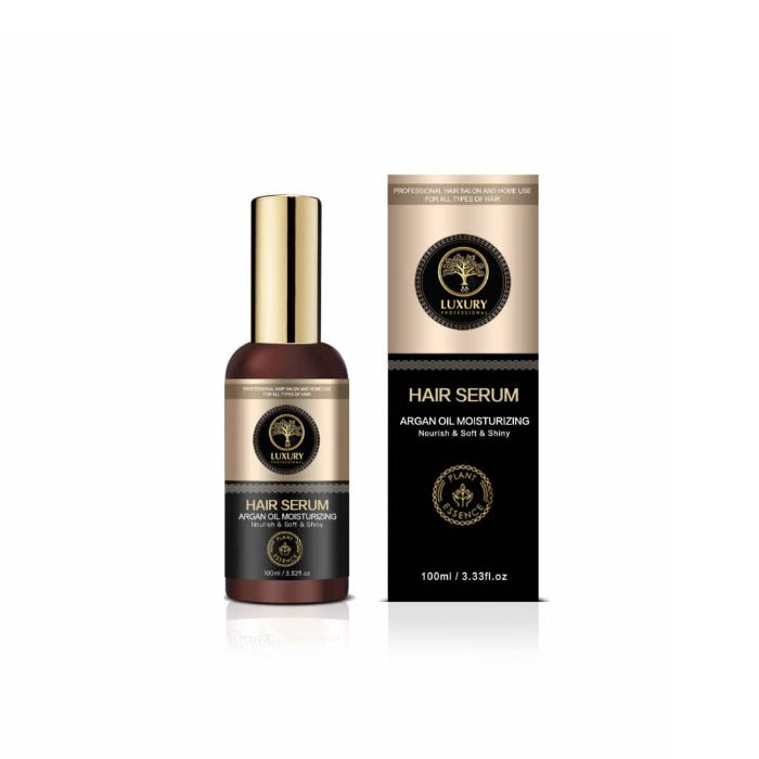 LUXURY Argan Oil Moisturizing Nourish & Soft Hair Serum - 100ml | لكجري سيروم زيت الأرغان المرطب والمغذي للشعر - 100 مل