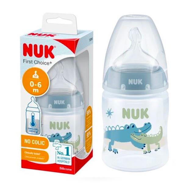 NUK First Choice+ Baby Bottle 0-6m - 150ml | نوك رضاعة للاطفال بعمر 0-6 شهر - 150 مل