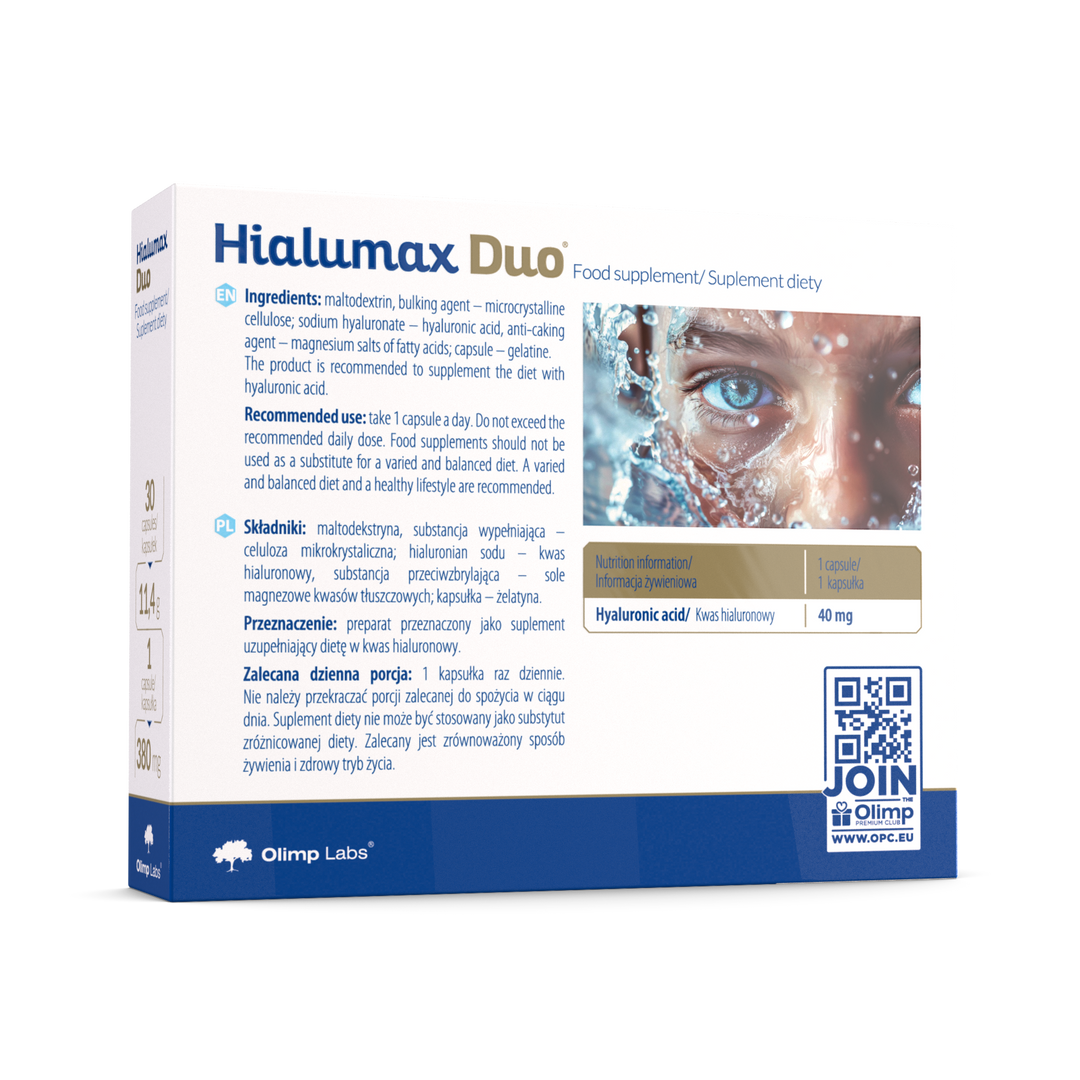 Olimp Hyaluronic Acid  Hialumax Duo 40mg - 30 Capsules | اوليمب مكمل هيالورونيك اسيد 40 مغ - 30 كبسولة