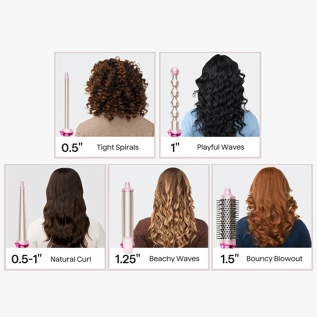 Wavy Talk Heatwave Pro 5 In -1 Ionic Thermal Brush Set | ويف توك مجموعة مكواة تجعيد 5 في 1