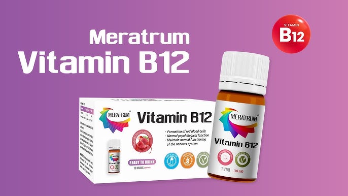 MERATRUM Vitamin B12 10 Vials - 100ml - 100ml | ميراتروم فيتامين ب12 بنكهة التوت - 100مل #1
