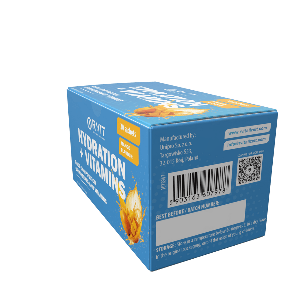 Rvit Hydration + Vitamins Good Composition Of Minerals And Vitamins - 30 Sachets | آر فيت هيدراشن + فيتامينات بنكهة مانجو - 30 كيس #2