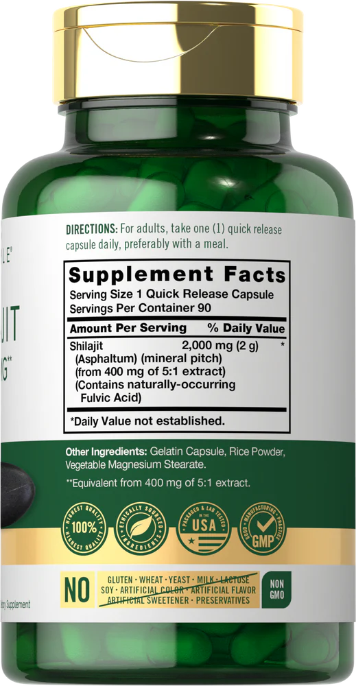 Carlyle Shilajit 2000 mg - 90 Capsules | كارلايل شيلاجيت 2000 ملغ – 90 كبسولة