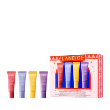 Laneige Glowy Lip Minis 4 Piezas Mini Bálsamos Labiales Brillantes 4 Cuidados | لانيج مجموعة مرطبة للشفاه - 4 قطع ميني