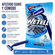 WETELL 5 Twin Blade Disposable Razors | ويتل شفرات حلاقة ثنائية للاستخدام مرة واحدة - 5 قطع