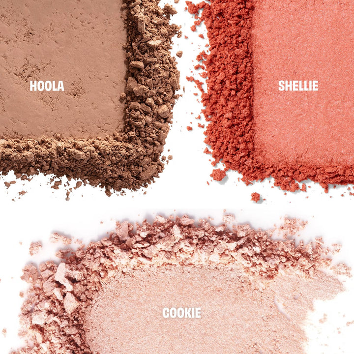 Benefit Game on Glow Mini Cheek Palette Blush, Bronzer and Highlighter - 2x2.5g/4g - 4g | بنفت باليت ميني للخدود، بلاشر وبرونزر وهايلايتر - 2 × 2.5 غرام / 4 غرام