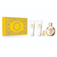 VERSAC Eros Pour Femme Set (EDP 100ml + EDP 5ml + BL 100ml + SG 100ml | فيرساتشي سيت عطر بور فيمي للنساء - 100 مل + 100 مل + 100 مل