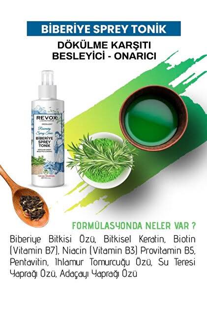 Revox Laboratories Rosemary Spray Tonic - 200ml | ريفوكس لابوراتوريس تونك الشعر باكليل الجبل - 200 مل