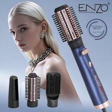 ENZO 4-in-1 Hot Air Spin Styler – Automatic Rotating Hair Dryer Brush for Straightening, Curling & Volumizing | اينزو فرشاة تصفيف الشعر الدوّارة بالهواء الساخن 4 في 1