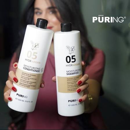 Puring 05 Hydrargan Moisturising Shampoo with argan oil for normal hair - 1000ml | بيورنك 05  شامبو مرطب بزيت الأرغان للشعر العادي والجاف – 1000 ملل
