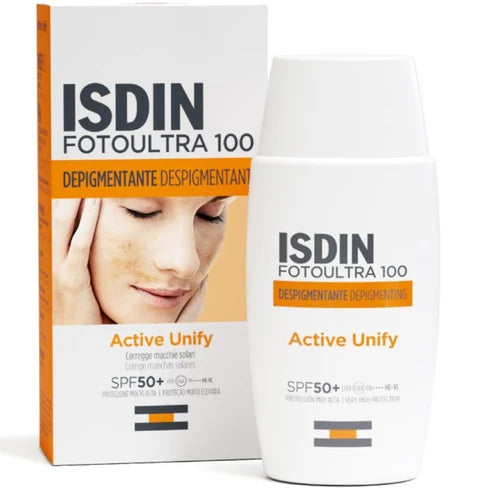 Isdin Fotoultra 100 Active Unify Fluid Spf50+ - 50ml |إيزدين فوتو ألترا واقي شمسي - spf50- 50 مل