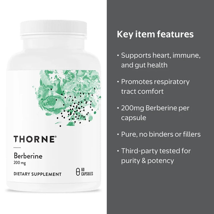 THORNE Berberine, 200 mg - 60 Capsules | ثورن بيربرين 200 ملغ - 60 كبسولة #4