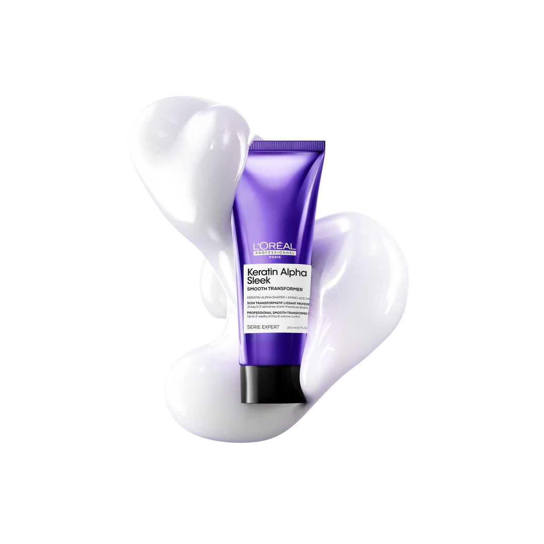 L'Oréal Professionnel Keratin Alpha Sleek Smoothing Treatment - 200ml | لوريال كيراتين ألفا سليك معالج لنعومة الشعر - 200مل #1