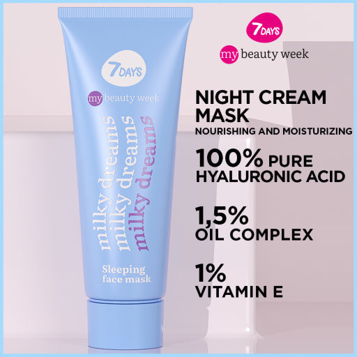 7DAYS Milky Dreams Sleeping Mask - 80ml | 7 دايس ماسك وجه نائم ميلكي دريمز - 80مل #2