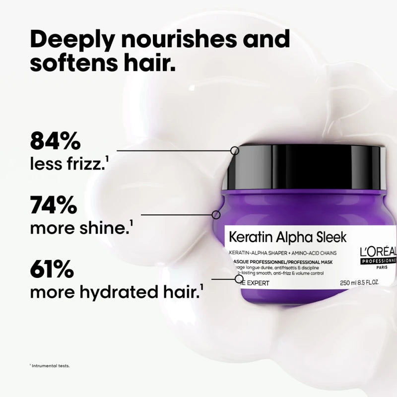 L'Oréal Professionnel Keratin Alpha Sleek Mask - 250ml | لوريال ماسك كيراتين ألفا سليك - 250مل