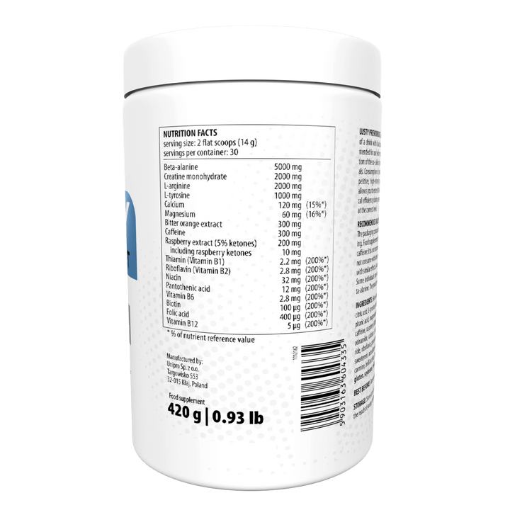 Rvit Lusty Preworkout Strawberry Passion Fruit Flavour - 420g - 420g | ارفيت بريفوركوت لستي بنكهة فراولة-باسيفلورا - 420غ #2
