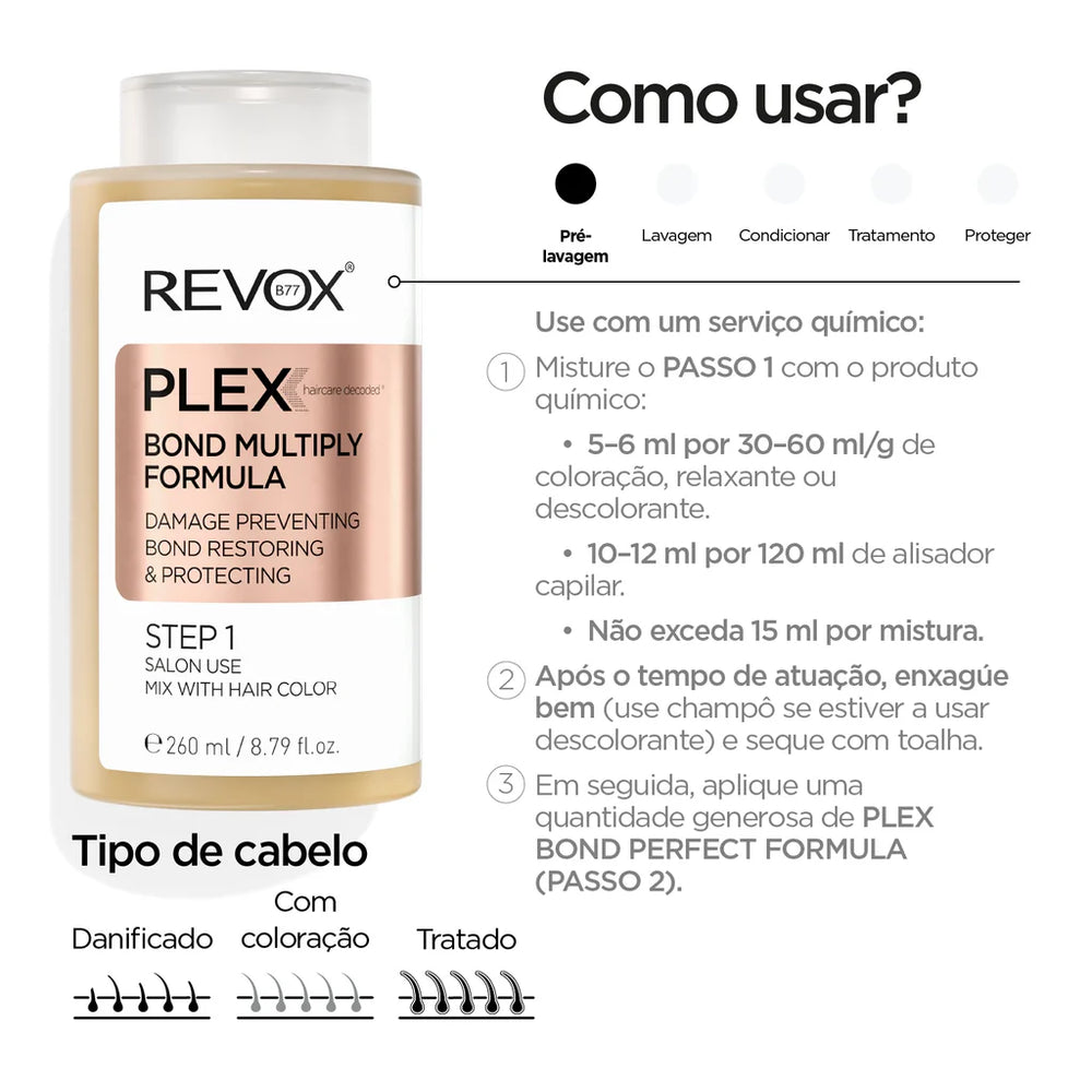 REVOX Plex Bond Multiply Formula Step 1 - 260ml | ري فوكس بوند مالتيبلاي فورمولا - 260مل #1