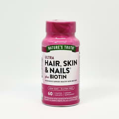 Nature's Truth Hair Skin and Nails & Biotin - 60 Caplets - 60 كبسولة | نيتشرز تروث ألترا شعر جلد وأظافر مع بيوتين - 60 كبسولة #3