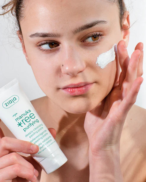ziaja Tree Purifying Deeply Cleansing - 75ml | جايا غسول بقوام معجون مقشر بخلاصة أوراق المانوكا - 75 مل