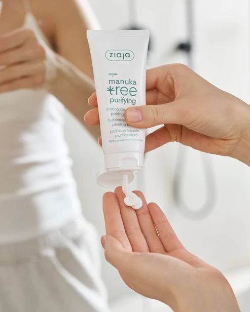 ziaja Tree Purifying Deeply Cleansing - 75ml | جايا غسول بقوام معجون مقشر بخلاصة أوراق المانوكا - 75 مل