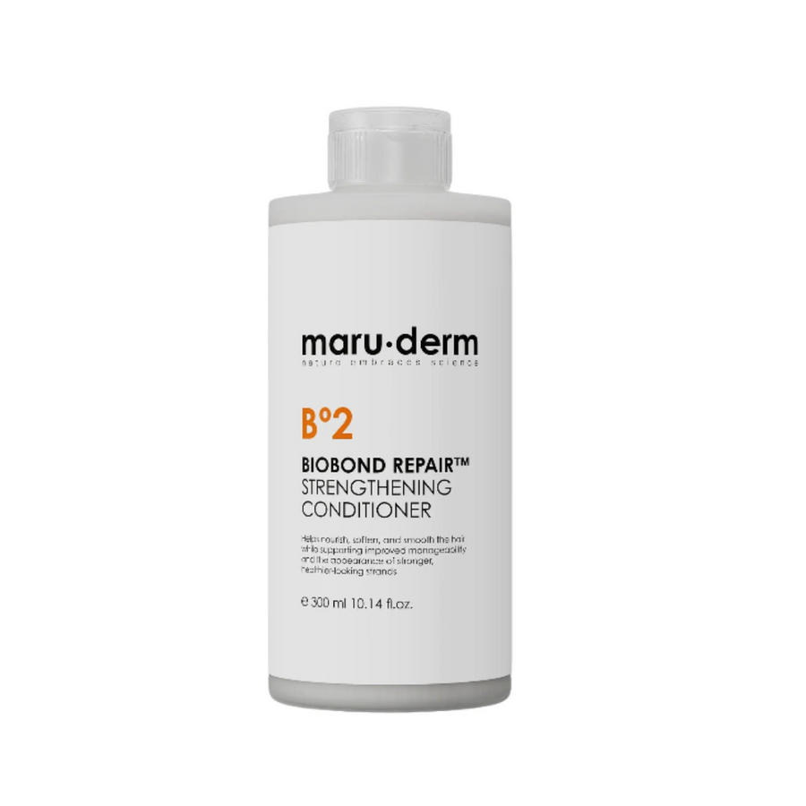 maru.derm B2 Biobond Repair Strengthening Conditioner 300ml white bottle with orange label