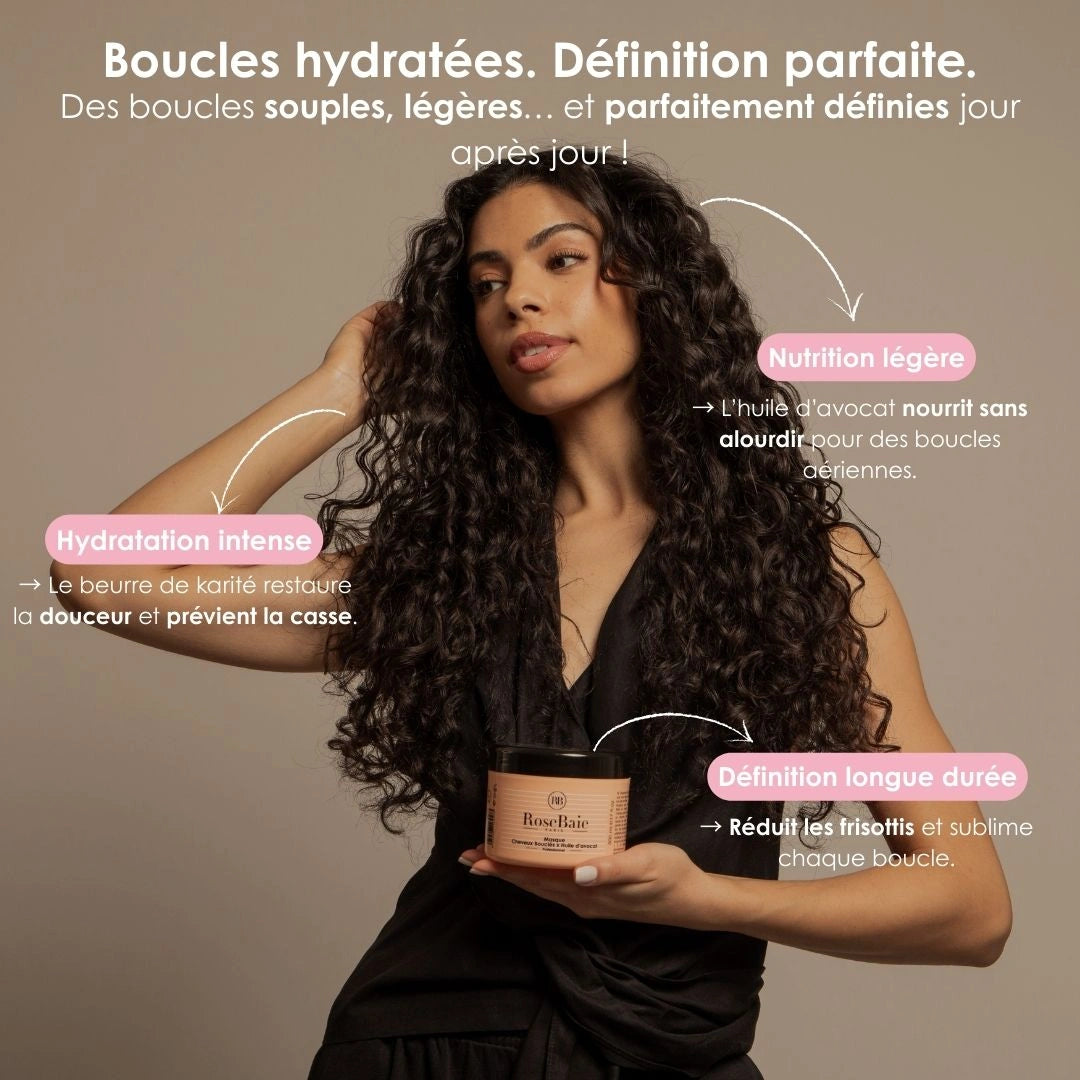 RoseBaie Professional Avocado Oil Curly Hair Mask - 500ml | روز باي ماسك شعر كيرلي - 500مل #2