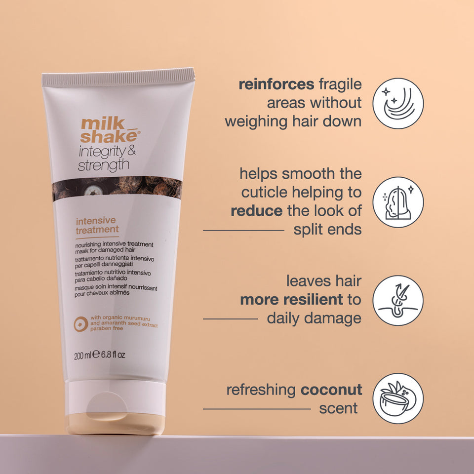Milk Shake Integrity & Strength Intensive Treatment - 200ml | ميلك شيك علاج تكثيف وتقوية الشعر  - 200 مل