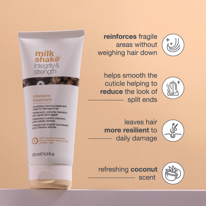 Milk Shake Integrity & Strength Intensive Treatment - 200ml | ميلك شيك علاج تكثيف وتقوية الشعر  - 200 مل