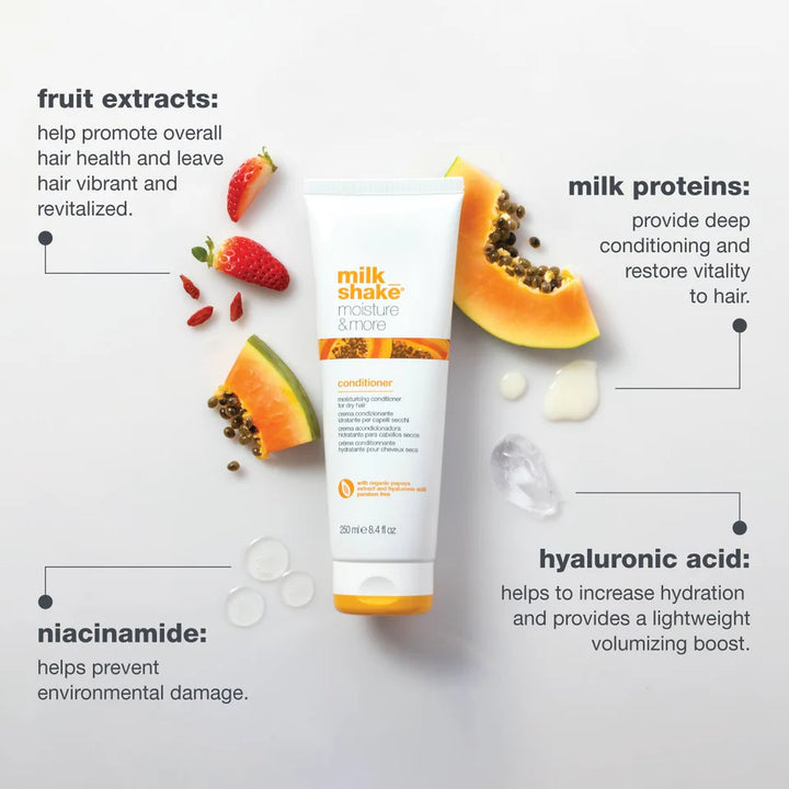 Milk Shake Moisture & More Conditioner - 250ml | ميلك شيك بلسم لترطيب الشعر الجاف - 250 مل