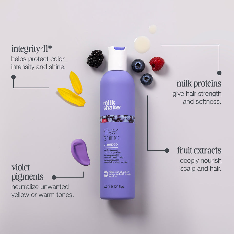 Milk shake Silver Shine Shampoo - 300ml | ميلك شيك شامبو سيلفر شاين - 300مل #2