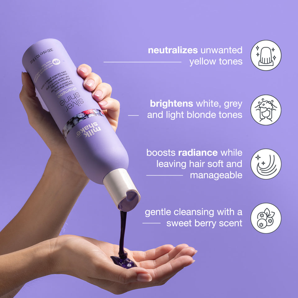 Milk shake Silver Shine Shampoo - 300ml | ميلك شيك شامبو سيلفر شاين - 300مل #5