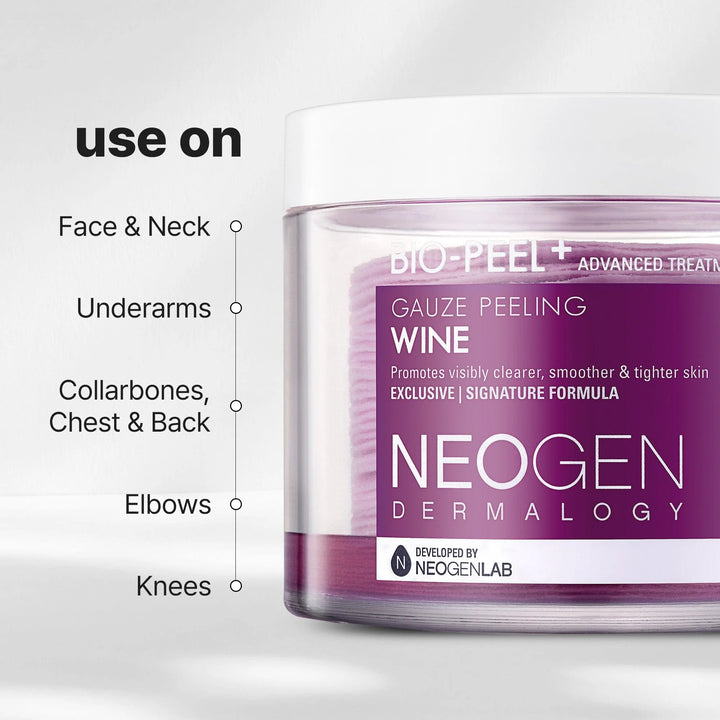 NEOGEN BIO PEEL GAUZE PEELING WINE - 30 pads | نيوجين وسادات التقشير - 30 وسادة