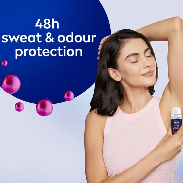 Nivea Deodorant Roll-On Pearl and Beauty Black - 50ml |نيفيا مزيل عرق رول أون بيرل آند بيوتي بلاك - 50 مل