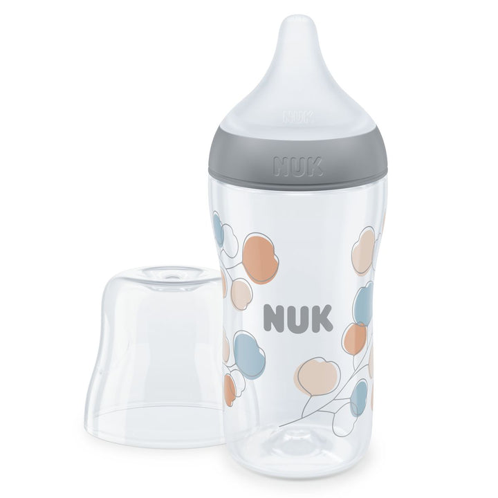 NUK Perfect Match Plastic Bottle Size M 3m+ - 260ml | نوك بيرفكت ماتش رضّاعة بلاستيكية مقاس متوسط لعمر 3 أشهر فما فوق - 260 مل
