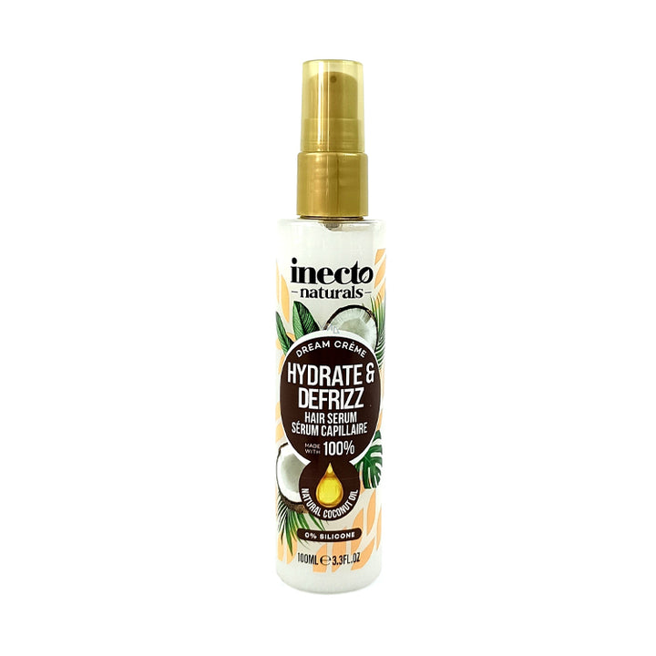 inecto natural Coconut Hair Serum with Pure Coconut Oil  -  100ml | إنكتو سيروم زيت للشعر الجاف بزيت جوز الهند - 100 مل
