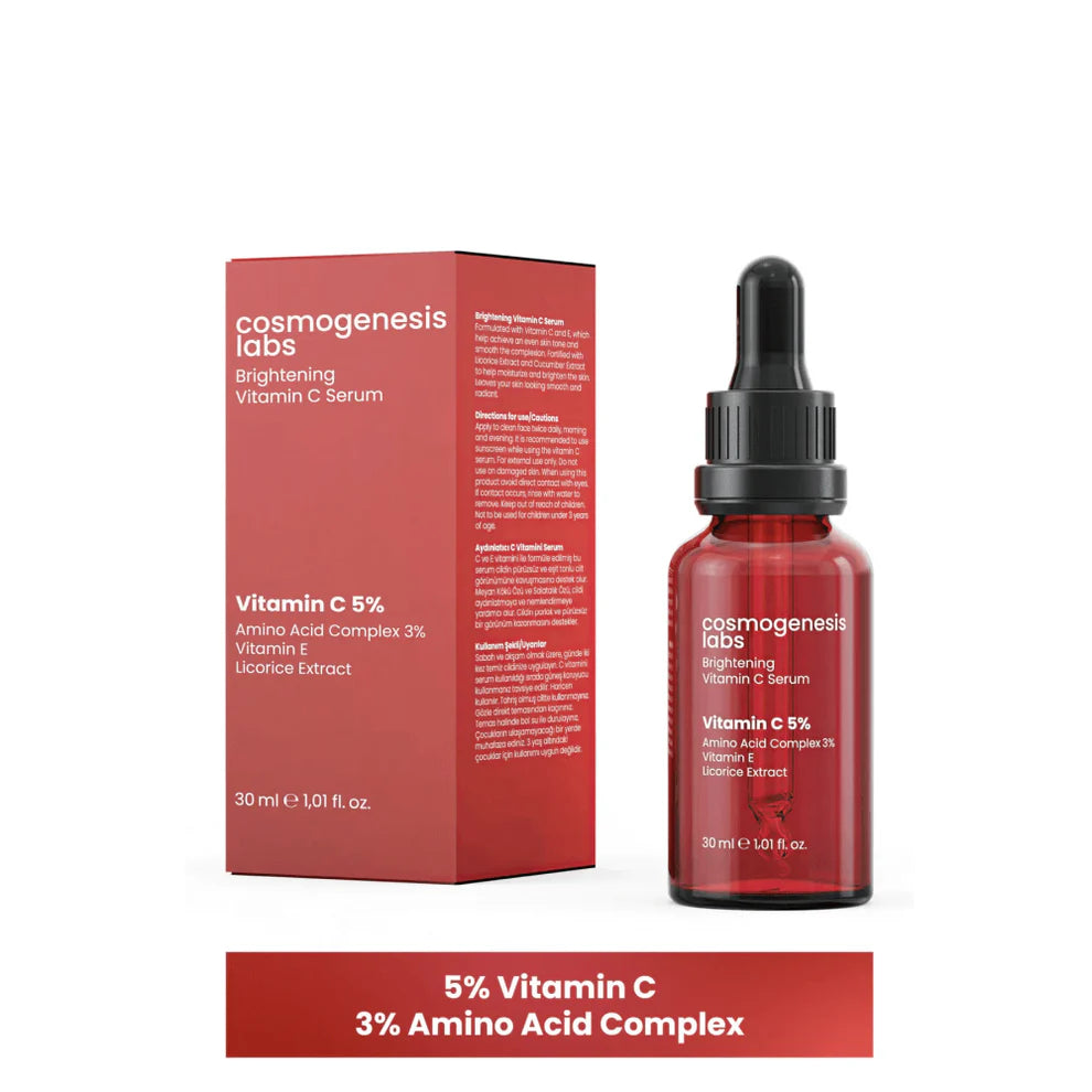 cosmogenesis labs Brightening Vitamin C Serum 5% - 30ml | سيروم فيتامين سي المضيء 5%  كوزموجينيسيس لابز – 30 مل