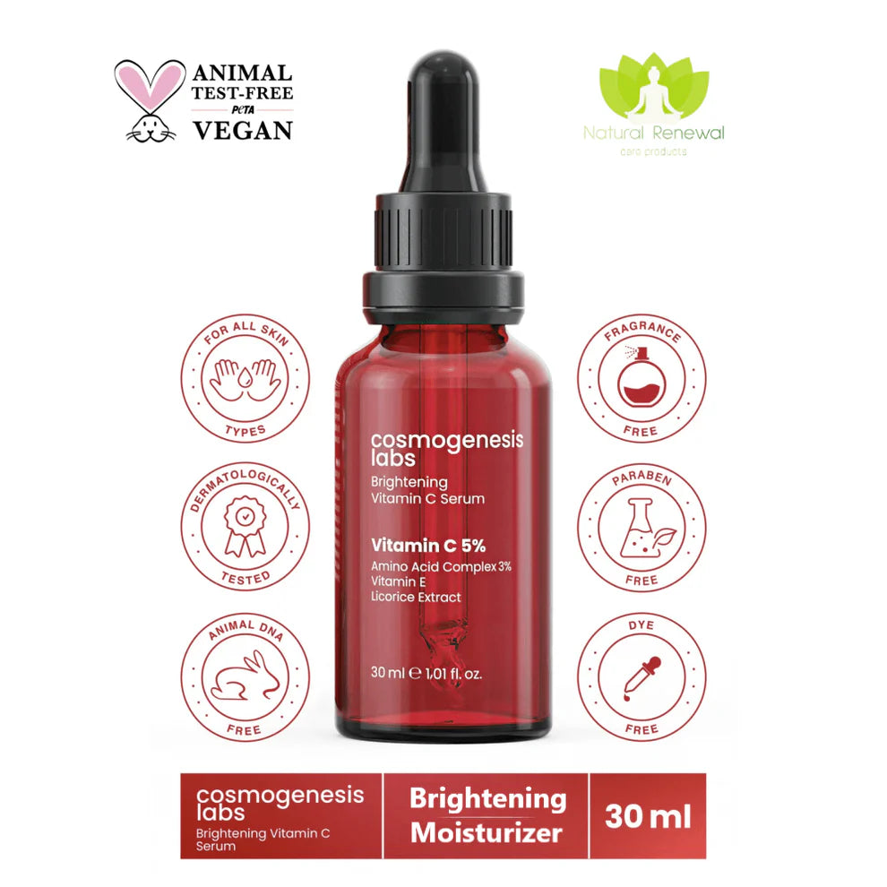 cosmogenesis labs Brightening Vitamin C Serum 5% - 30ml | سيروم فيتامين سي المضيء 5%  كوزموجينيسيس لابز – 30 مل