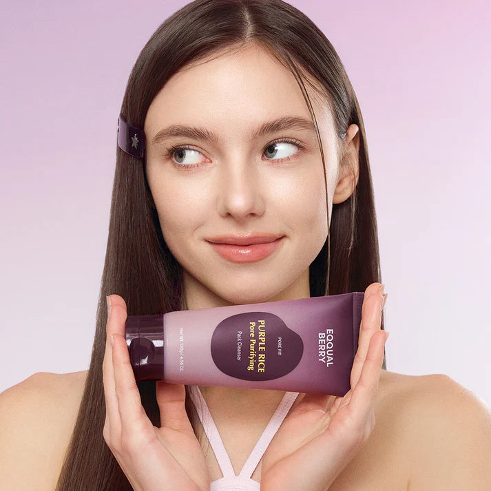EQQUALBERRY Purple Rice Pore Purifying Pack Cleanser - 130g| ايكوال بيري غسول منظف للمسام من خلاصة الارز -130 غرام