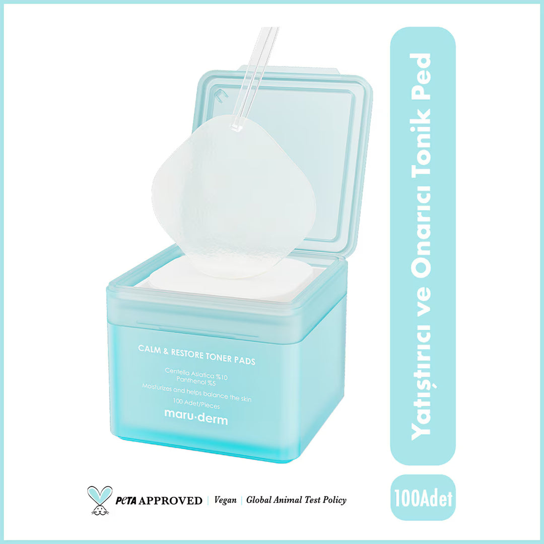 maru.derm Calm & Restore Toner Pads - 100 PCS|مارو ديرم وسادات تونر المهدئة والمُرممة - 100 قطعة