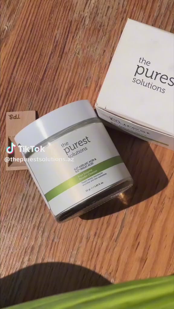 The purest Solutions - 0.2% Azelic Acid + 0.2% Malic Acid Fruit Enzyme Powder Cleanser - 55 g | ذا بيوريست مقشر بحمض الازليك 0.2 ٪؜ و حمض الماليك 0.2 ٪؜ - 55 غ
