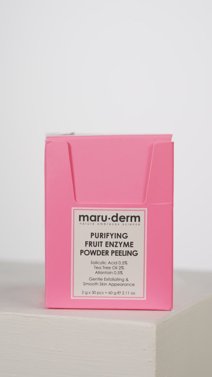 maru.derm purifying Fruit Enzyme Powder Peeling - 2gx30pcs | مارو.ديرم بودرة تقشير منقية للوجه بأنزيمات الفواكه - 2 غرام x 30 قطعة