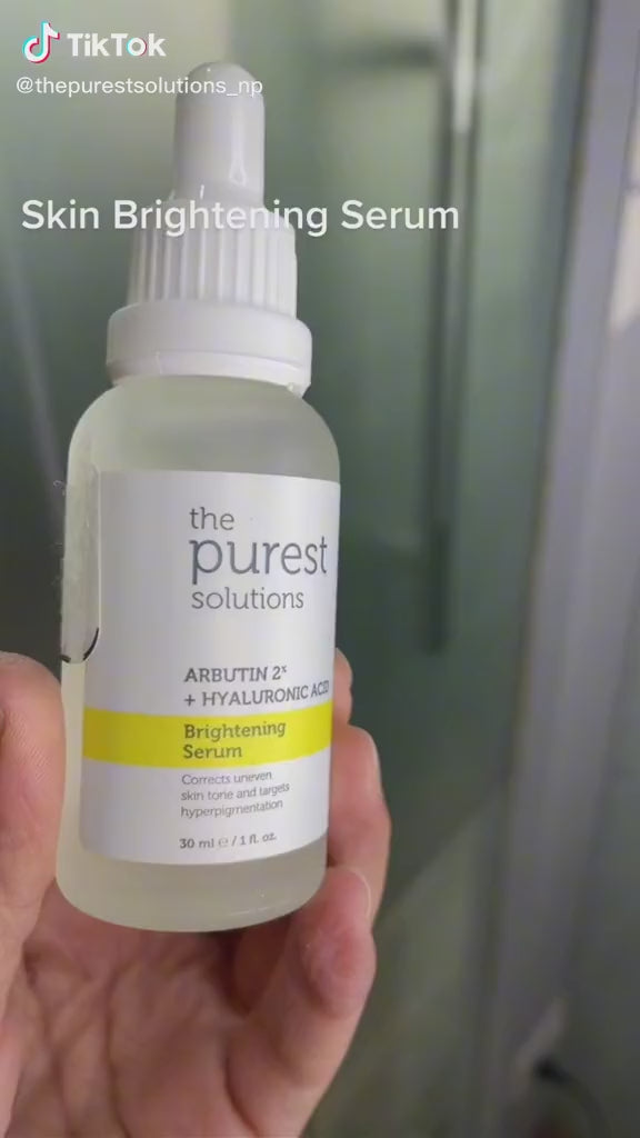 The Purest Solutions Arbutin 2% + Hyaluronic Acid Brightening Serum - 30ml | ذا بيورست سيروم التفتيح ألفا أربوتين 2% مع هيالورونيك اسيد - 30 مل