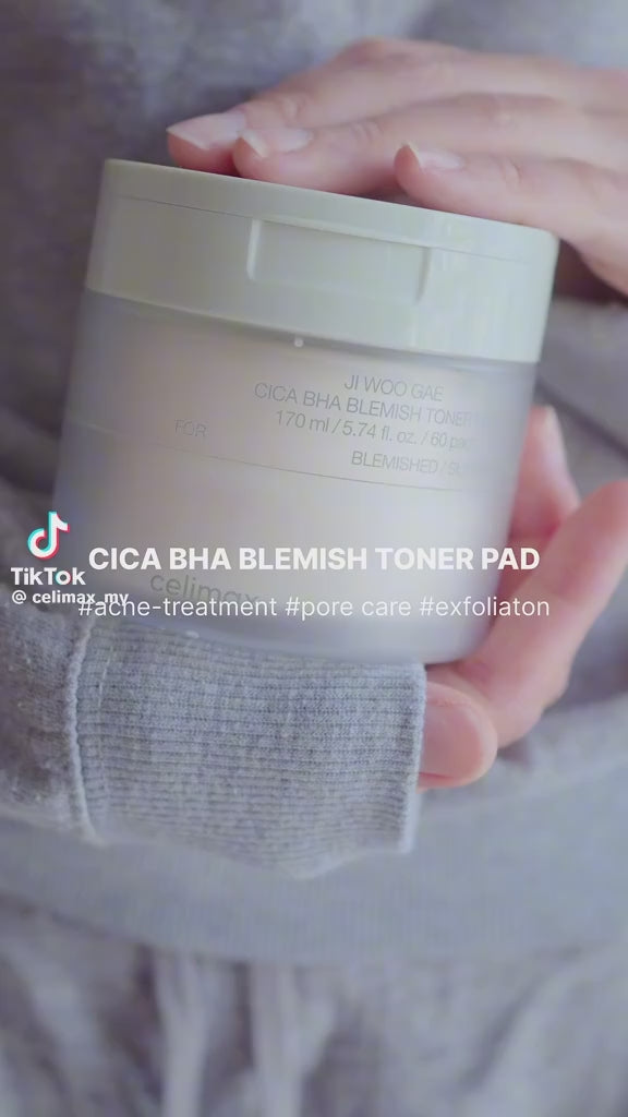 celimax Ji Woo Gae Cica BHA Blemish Toner Pad - 170ml | سيليماكس شرائح قطنية تونر بالسيكا و ال BHA - 170 مل