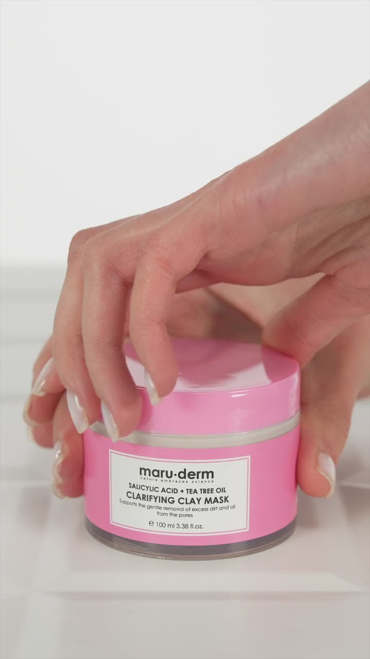 maru.derm Salicylic Acid + Tea Tree Oil clarifying clay mask - 100ml | مارو.ديرم ماسك الطين بالساليسيليك اسيد و زيت شجرة الشاي - 100 مل