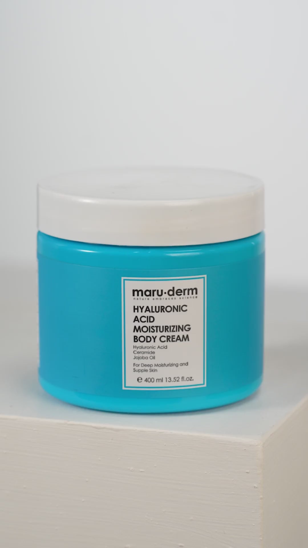 maru.derm Hyaluronic Acid Moisturizing Body Cream - 400ml | مارو.ديرم كريم مرطب للجسم بالهيالورونيك اسيد - 400 مل