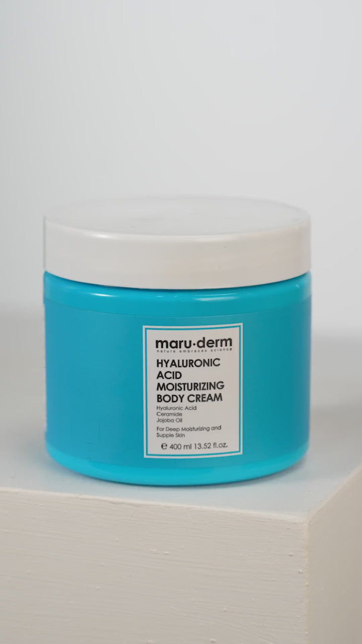 maru.derm Hyaluronic Acid Moisturizing Body Cream - 400ml | مارو.ديرم كريم مرطب للجسم بالهيالورونيك اسيد - 400 مل
