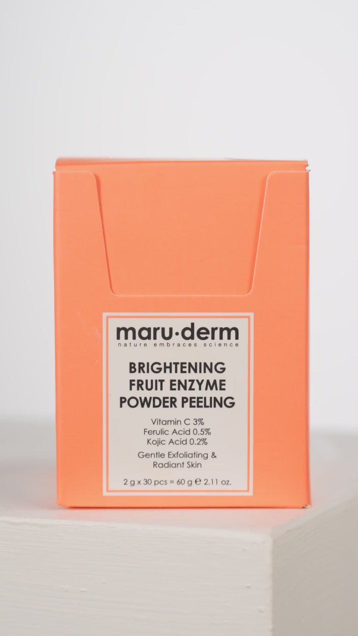 maru.derm Brightening Fruit Enzyme Powder Peeling - 2gx30pcs | مارو.ديرم بودرة تقشير بانزيمات الفواكه لتفتيح الوجه - 2غرامx 30 قطعة