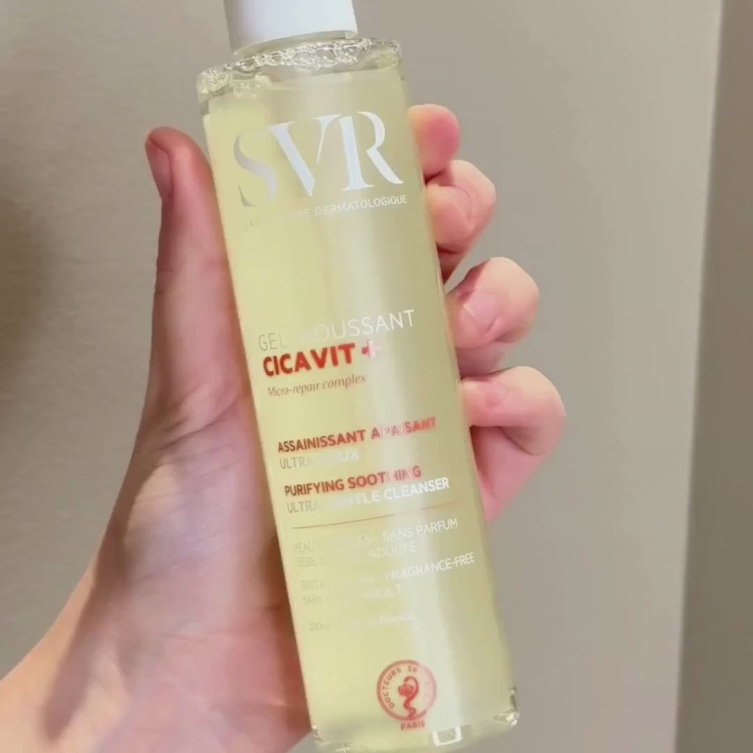 SVR Cicavit+ Beruhigendes, Sanft Schäumendes Gel - 200ml |اس في ار سيكافيت+ جل رغوي لطيف ومهدئ - 200 مل